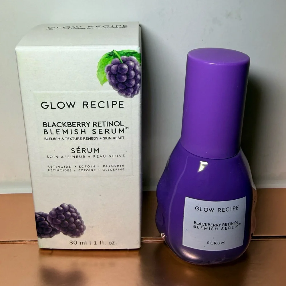 Glow Recipe Blackberry Retinol Blemish Serum $45 MSRP Full Size Brand New In Box - Picture 2 of 6
